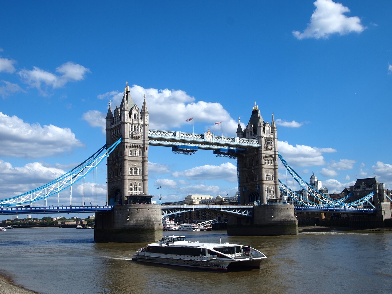 Tower Bridge, London by boat