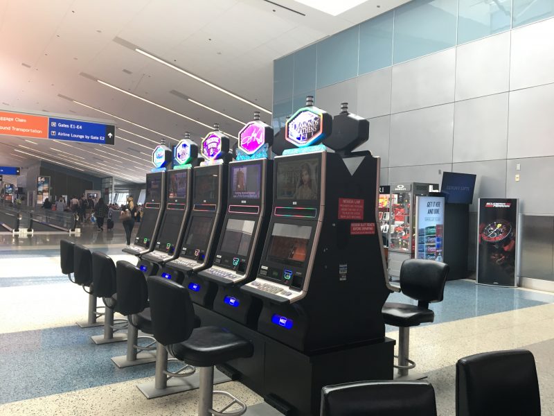 Slot machines at Las Vegas airport