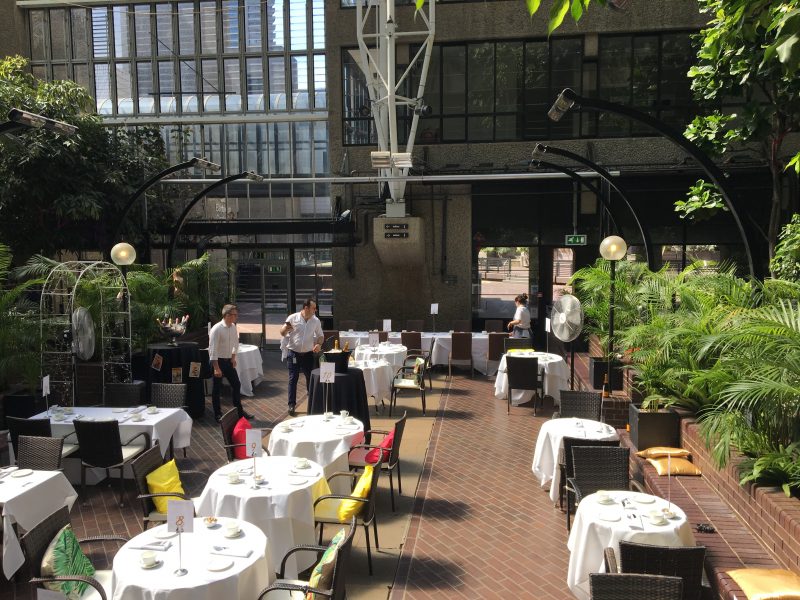 Afternoon tea in the garden conservatory, The Barbican