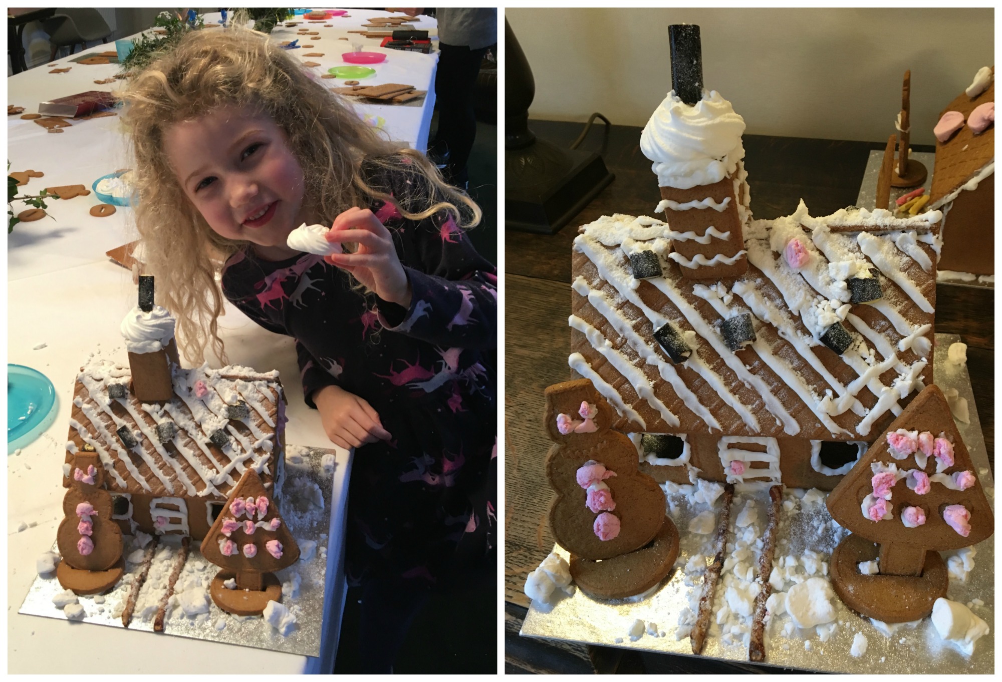 Gingerbread house making at Woolley Grange