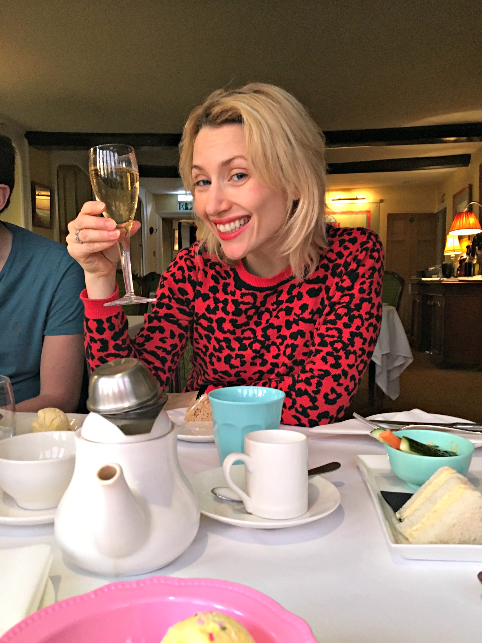 Wander Mum enjoying afternoon tea