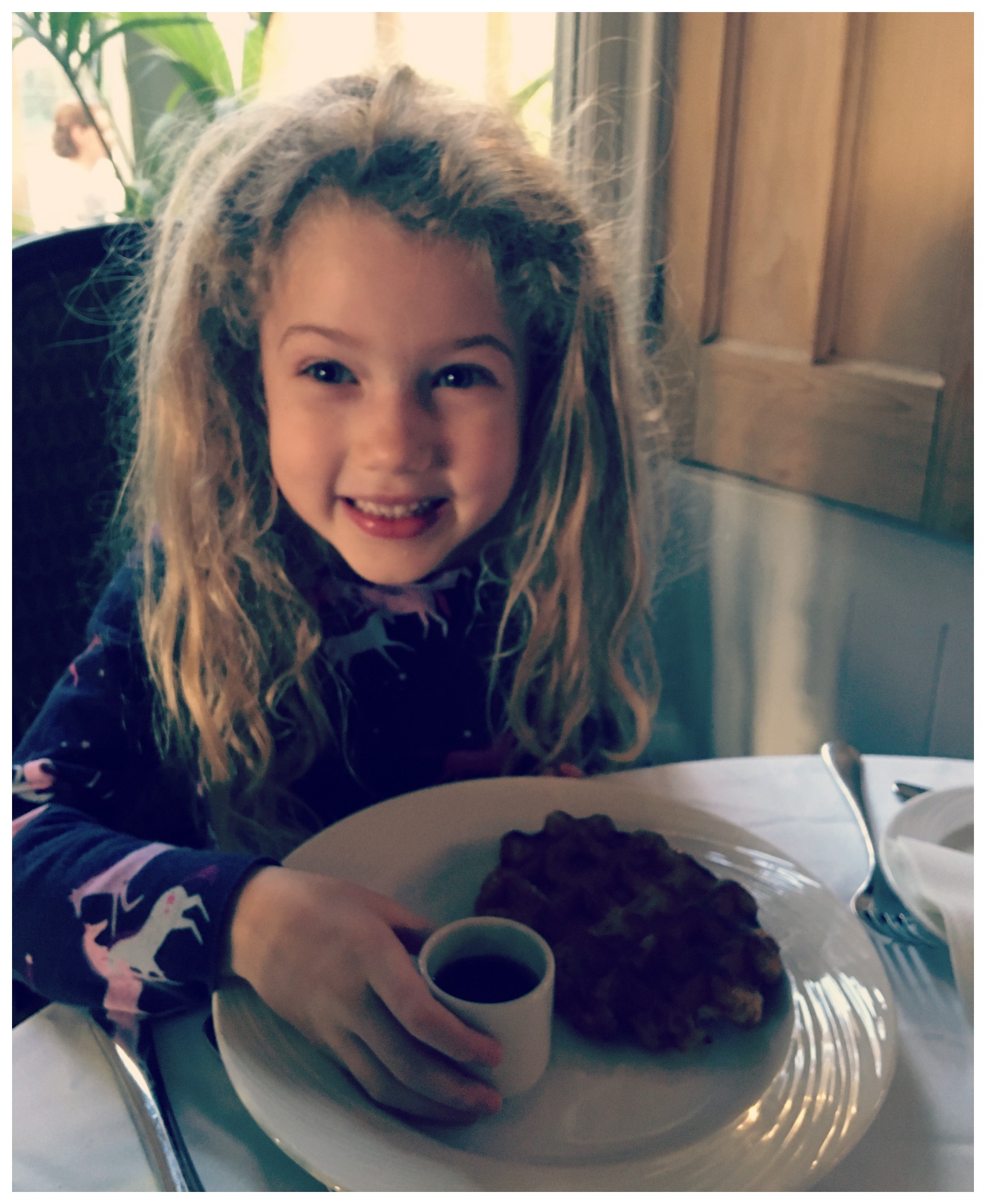 Woolley Grange Waffles for breakfast