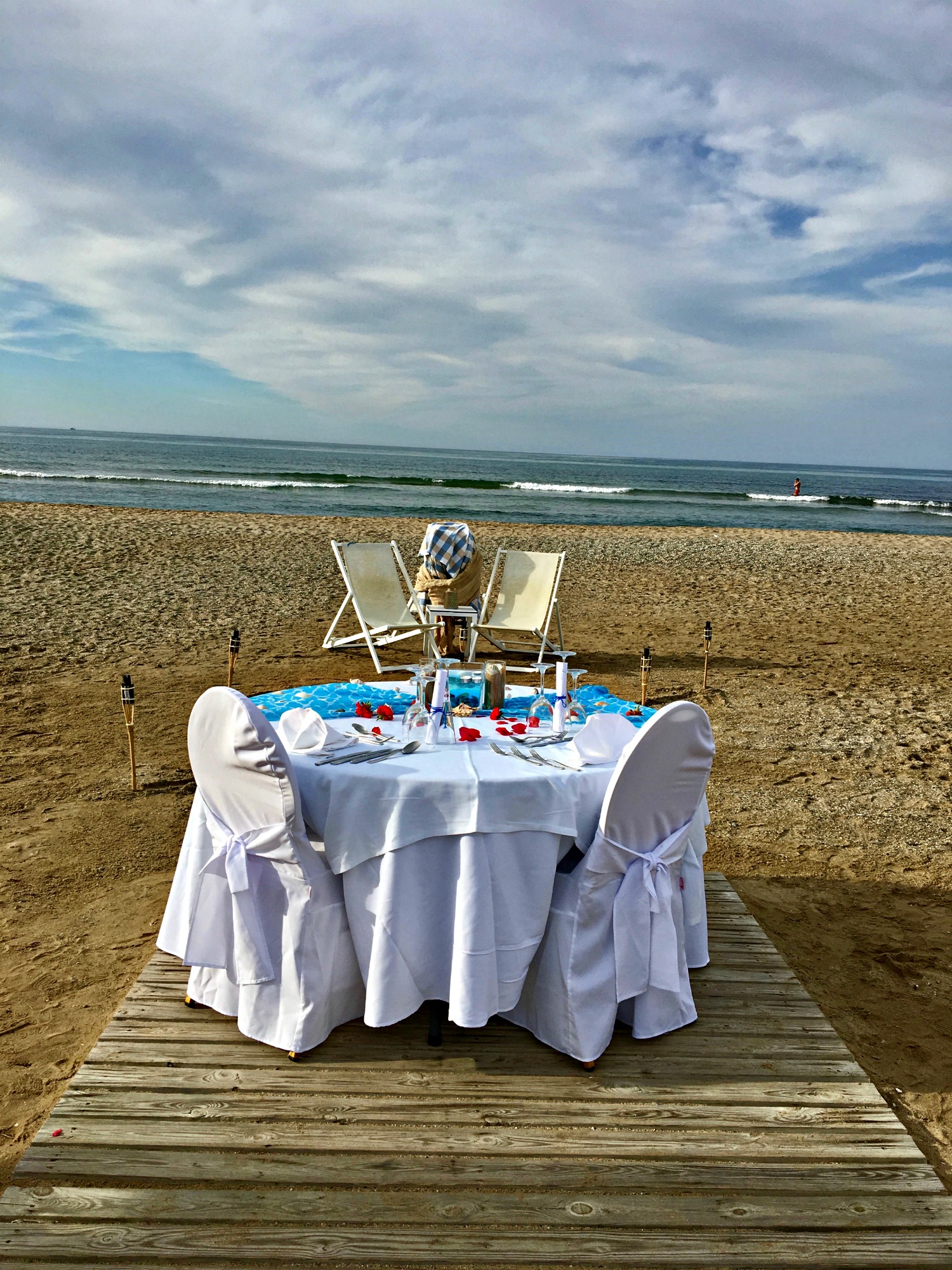 Private dining on the beach at Anemos Luxury Grand Resort, Crete