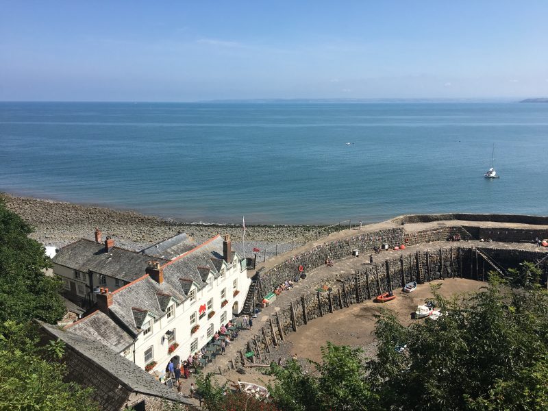 Clovelly harbour and sea wall, North Devon