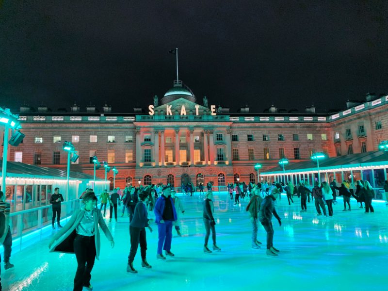 Somerset house ice skating rink London at Christmas