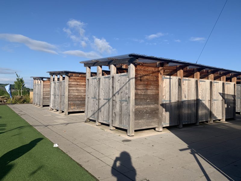 Changing rooms at The Wave Bristol for surfing lessons
