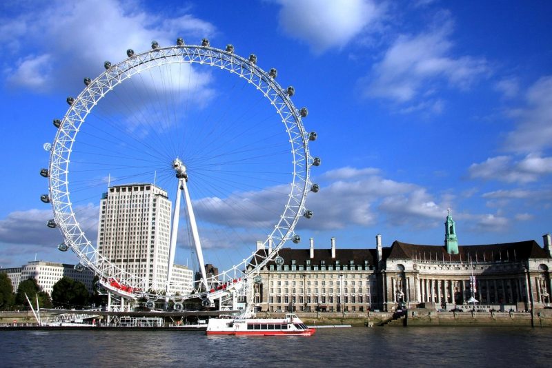The London Eye on the London's South Bank, UK